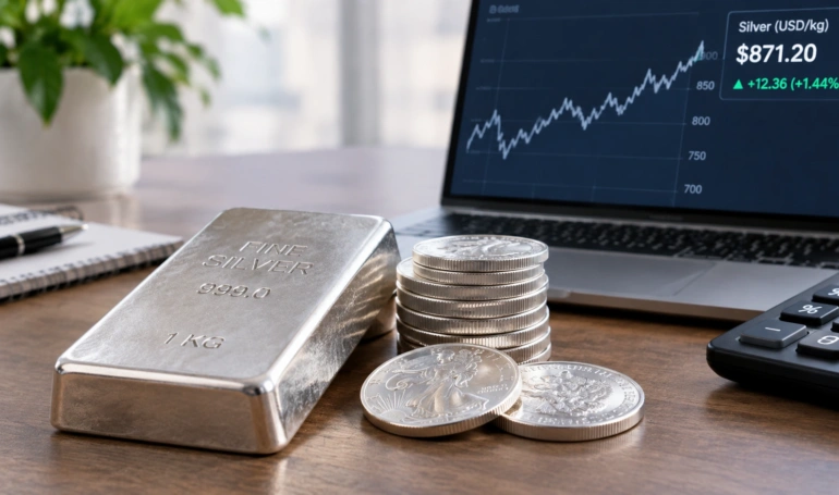 silver rate today per kg