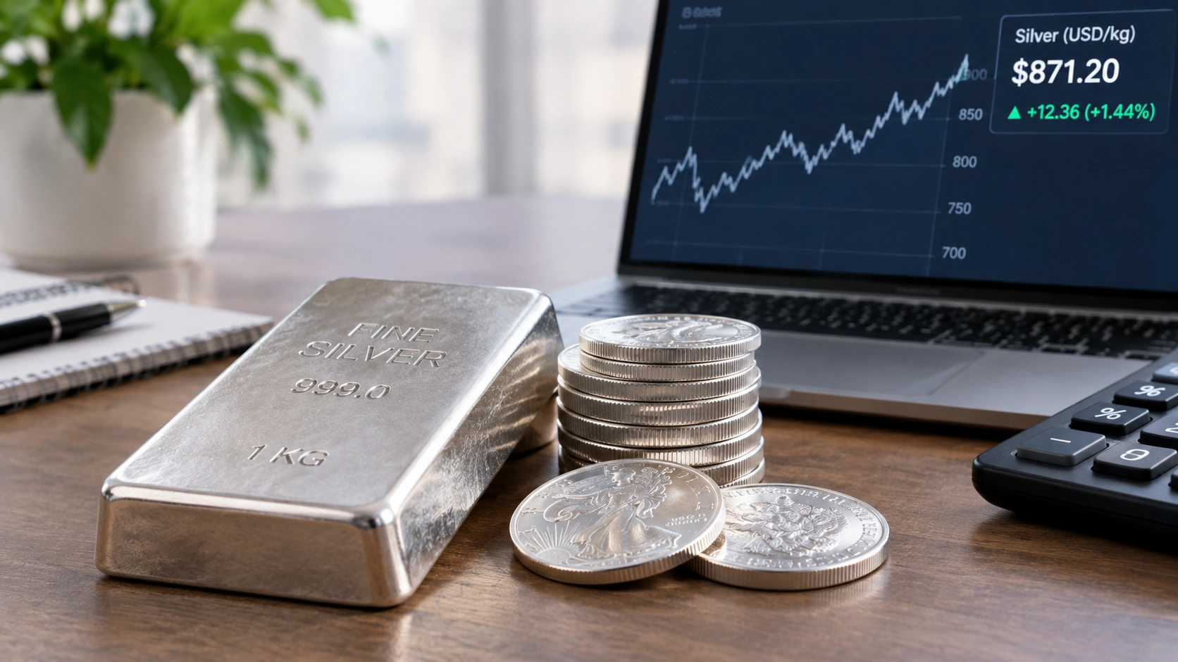 silver rate today per kg